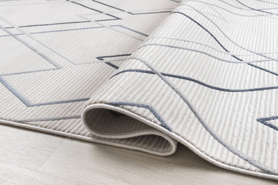 SENTO 2349L KREM-LACİVERT AKRİLİK MAKİNE HALISI