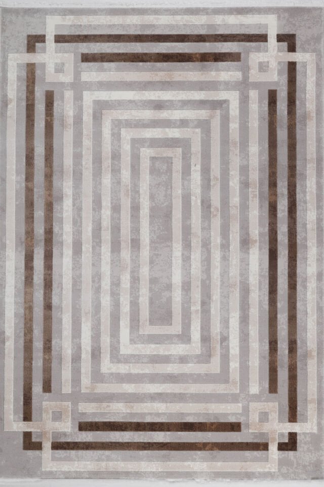 ASPENDOS MODERN 4221K GRİ-KAHVE AKRİLİK MAKİNA HALISI