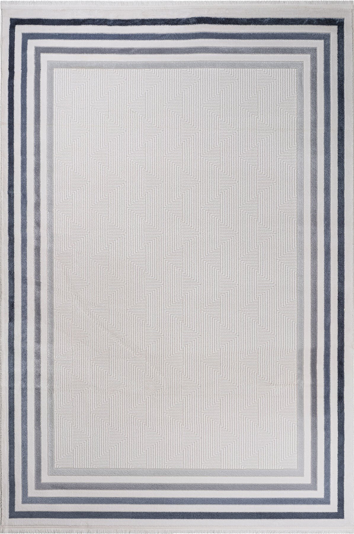 SENTO 2335L KREM-LACİVERT AKRİLİK MAKİNE HALISI