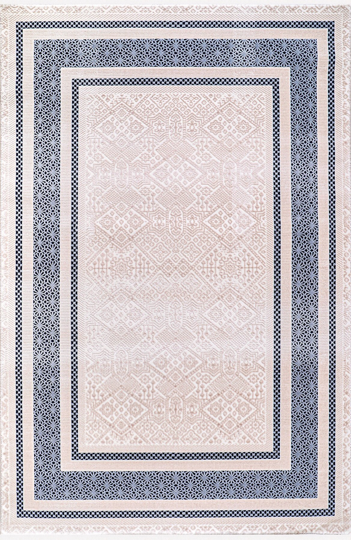 ALMOSS ESPADON 5625L KREM-LACİVERT AKRİLİK MAİKNA HALISI