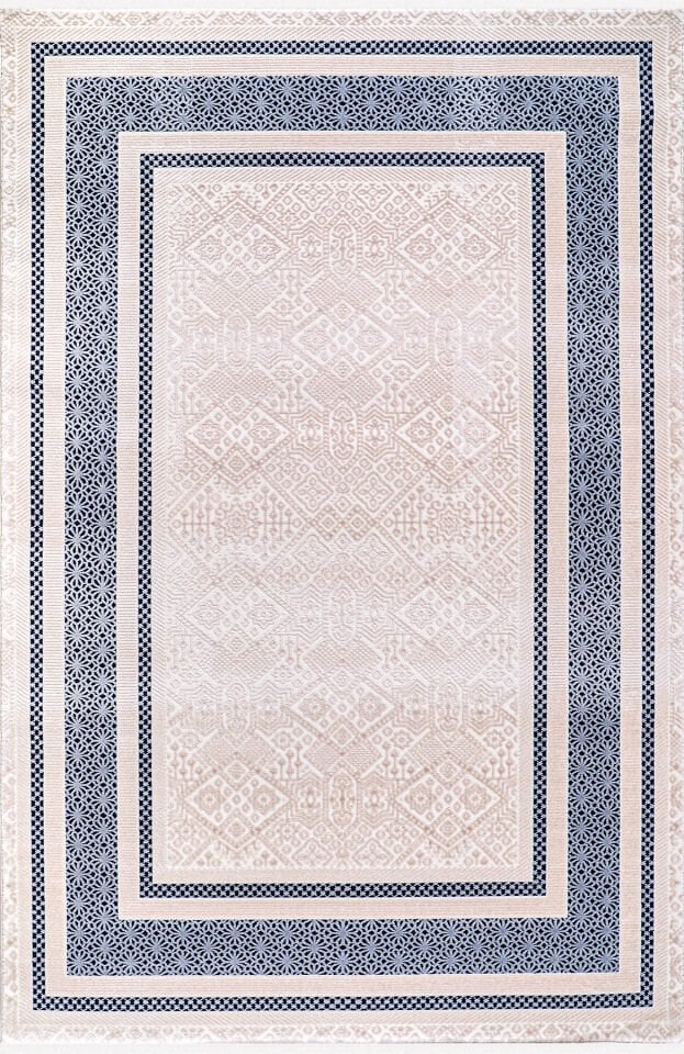 ALMOSS ESPADON 5625L KREM-LACİVERT AKRİLİK MAİKNA HALISI