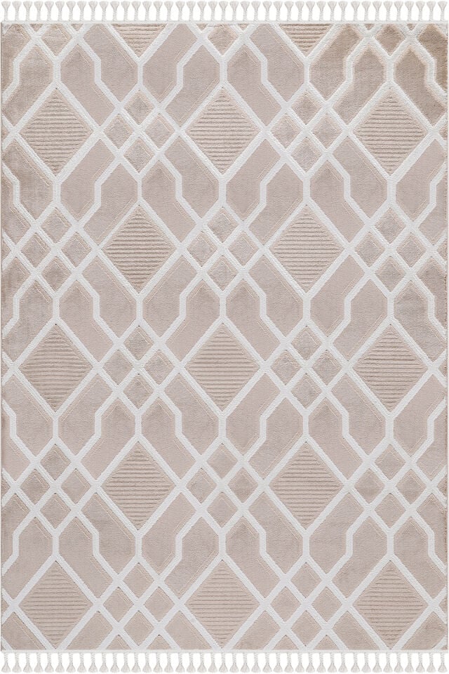 SEPTEMBER B675D BEIGE-CREAM DECORATIVE MACHINE CARPET