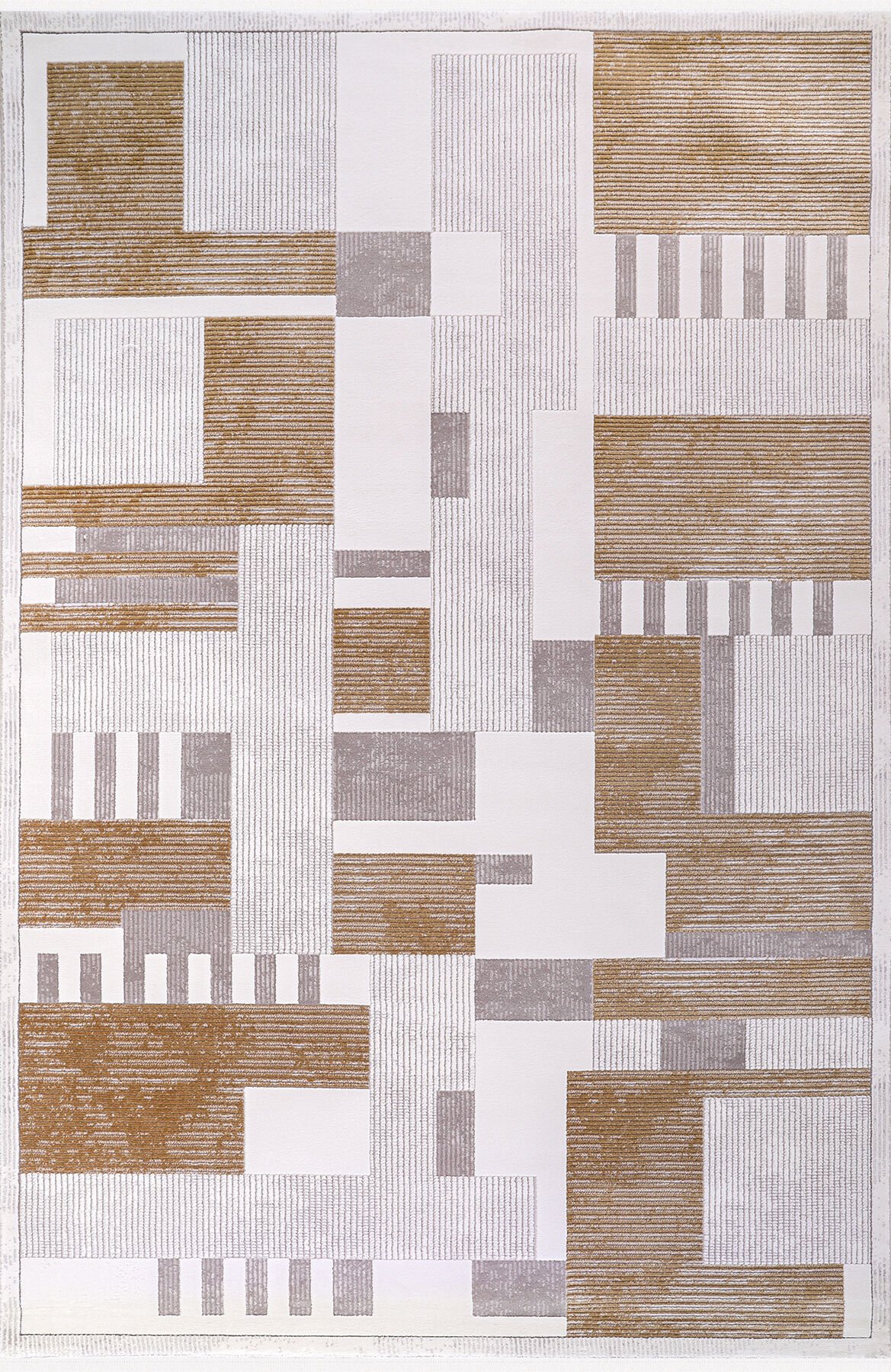 ALMOSS ESPADON 5653S GRİ-SARI AKRİLİK MAİKNA HALISI