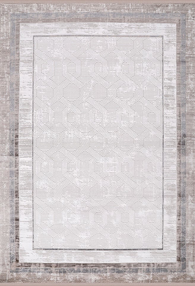 ALMOSS MOCCA KLASİK 5164B BEJ-GRİ MAKİNE HALISI