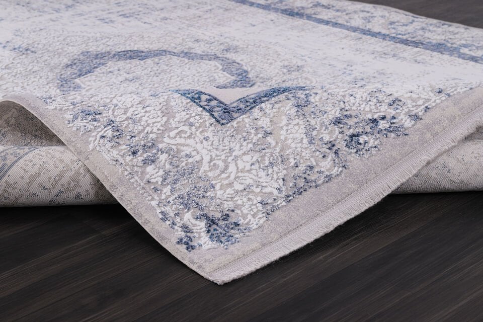 ALMOSS MOCCA KLASİK 5189M GRİ-MAVİ MAKİNE HALISI