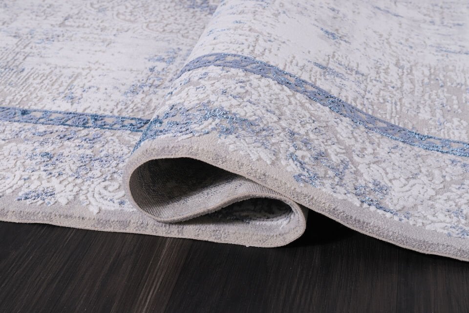 ALMOSS MOCCA KLASİK 5189M GRİ-MAVİ MAKİNE HALISI