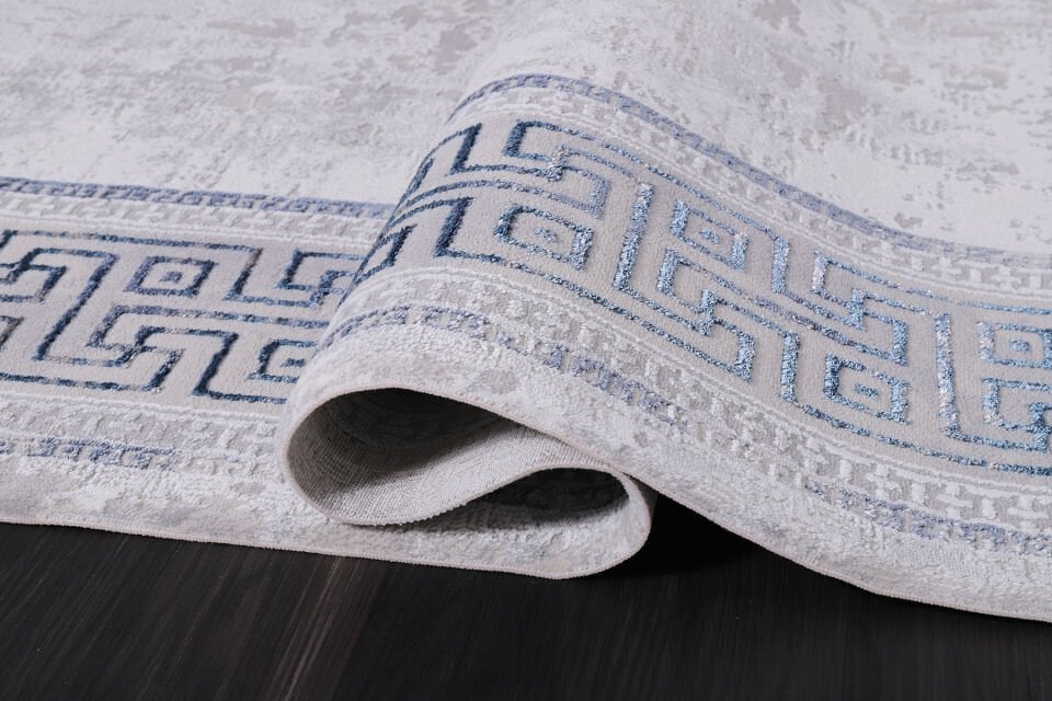 ALMOSS MOCCA KLASİK 5198M GRİ-MAVİ MAKİNE HALISI