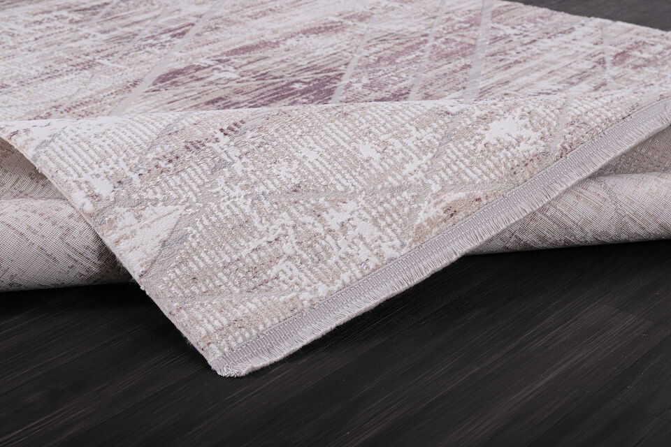 ALMOSS MOCCA TARZ 5259L BEJ-LİLA MAKİNE HALISI
