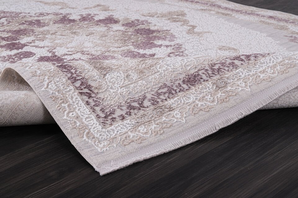 ALMOSS MOCCA KLASİK 5135L KREM-LİLA MAKİNE HALISI