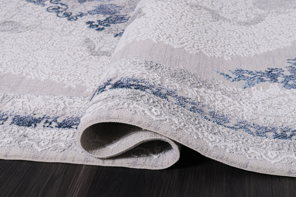 ALMOSS MOCCA KLASİK 5135M KREM-MAVİ MAKİNE HALISI