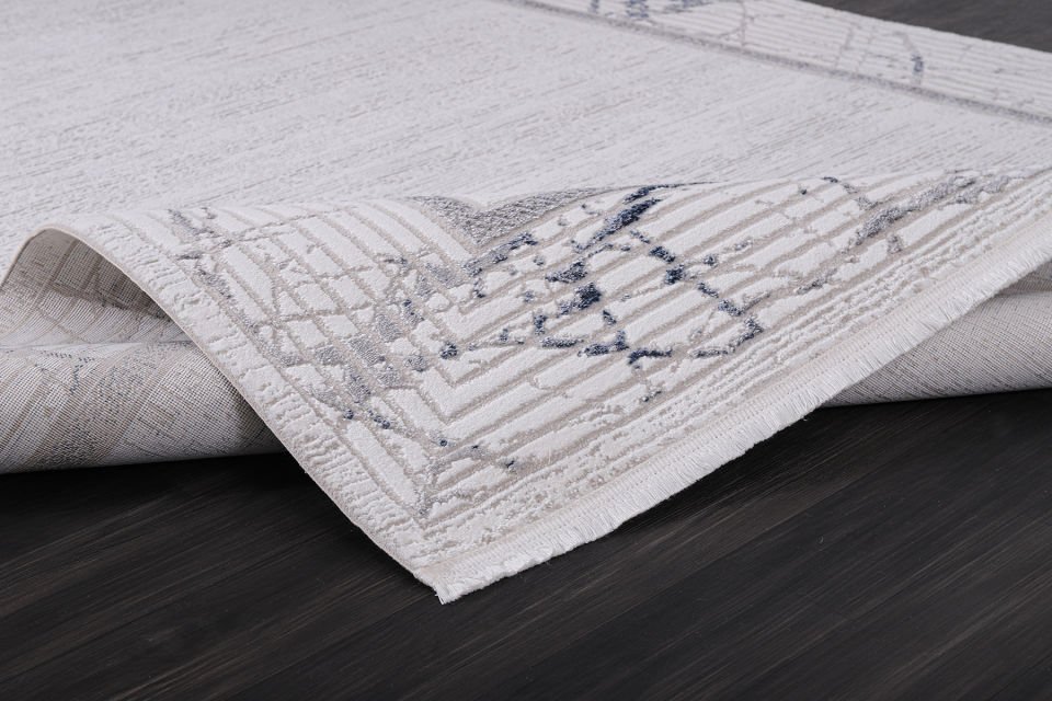 ALMOSS MOCCA CLASSIC 5162M WHITE-BLUE MACHINE CARPET