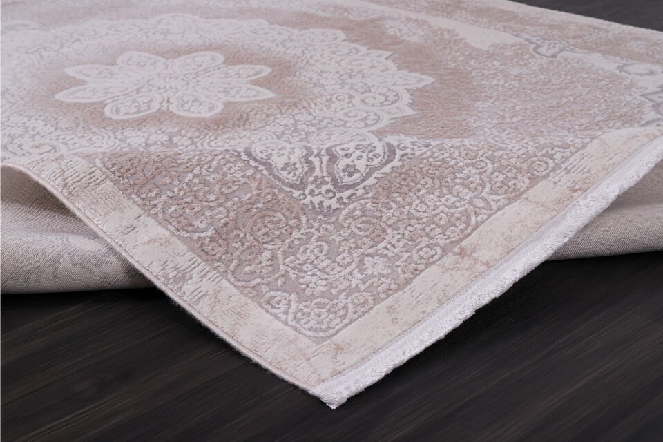 ASPENDOS KLASİK 4193B GRİ-BEJ AKRİLİK MAKİNA HALISI