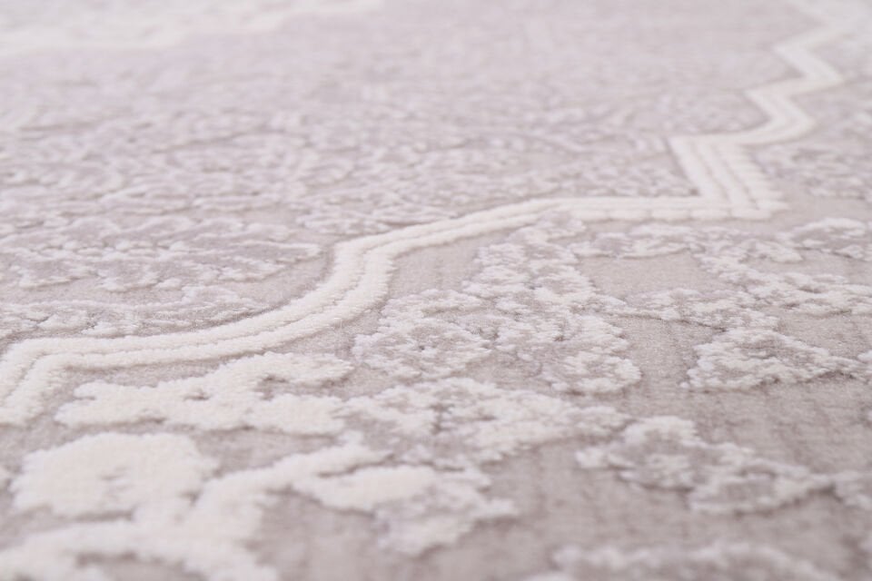 ASPENDOS KLASİK 4195B GRİ-BEJ AKRİLİK MAKİNA HALISI