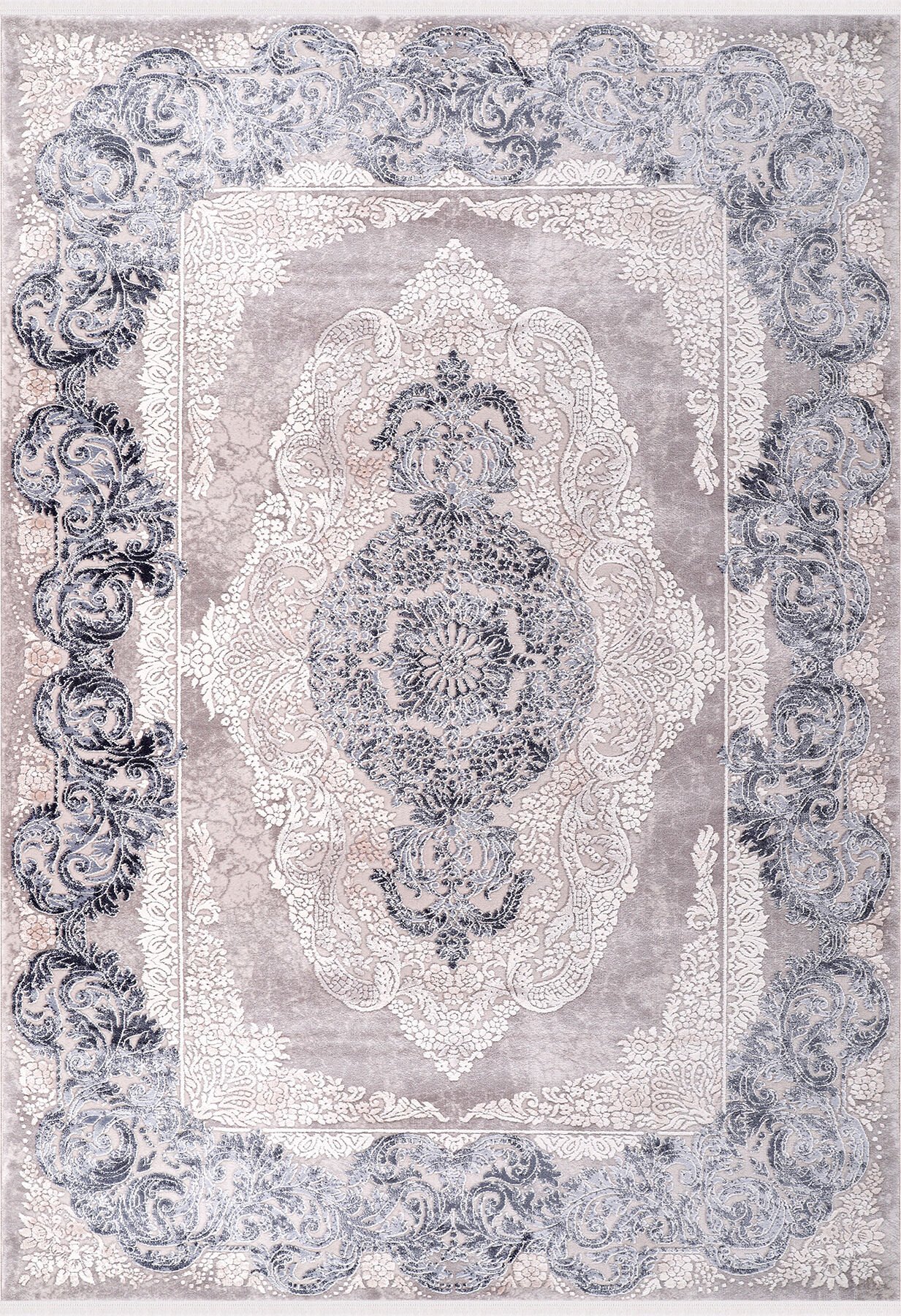 ASPENDOS KLASİK 4196M GRİ-MAVİ AKRİLİK MAKİNA HALISI