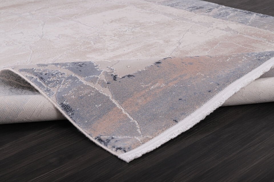 ASPENDOS MODERN 4257M GRİ-MAVİ  AKRİLİK MAKİNA HALISI