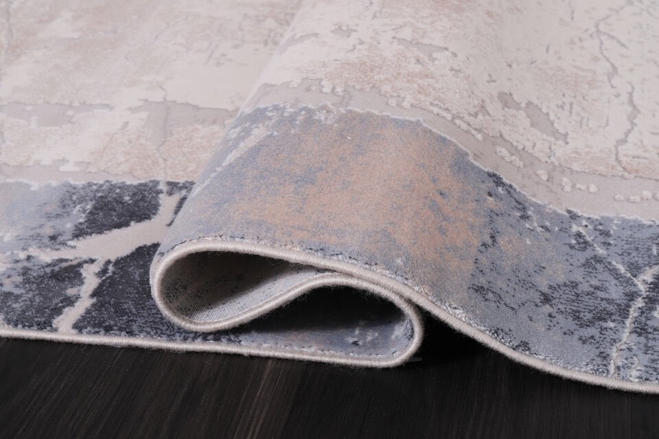 ASPENDOS MODERN 4257M GRİ-MAVİ  AKRİLİK MAKİNA HALISI