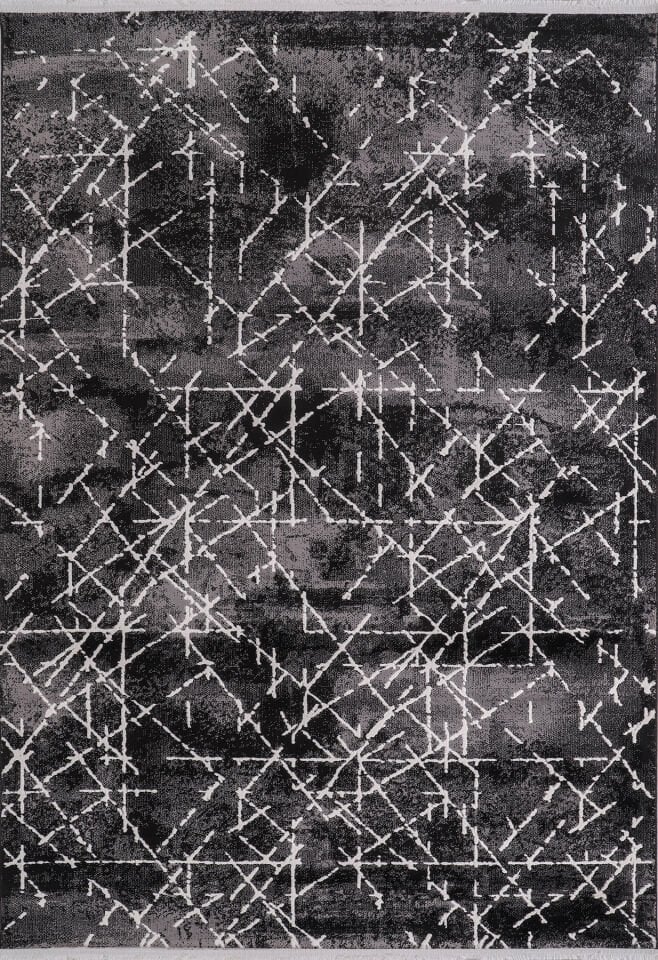 ASPENDOS MODERN 4392A SİYAH-BEYAZ AKRİLİK MAKİNA HALISI