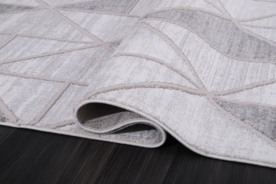 ALMOSS AURA 7262G GRİ-GRİ MAKİNE HALISI