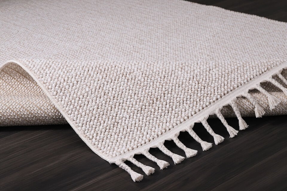 CARİNA 8326B BEYAZ-BEJ DEKORATİF MAKİNE HALISI